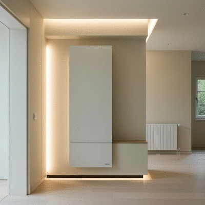 Home with improved insulation and modern heating system