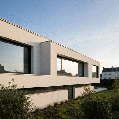 Modern renovated house exterior in Nantes